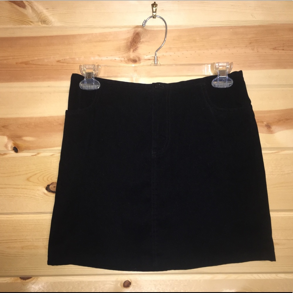 Vintage 90s Velour Mini Skirt Sz 3